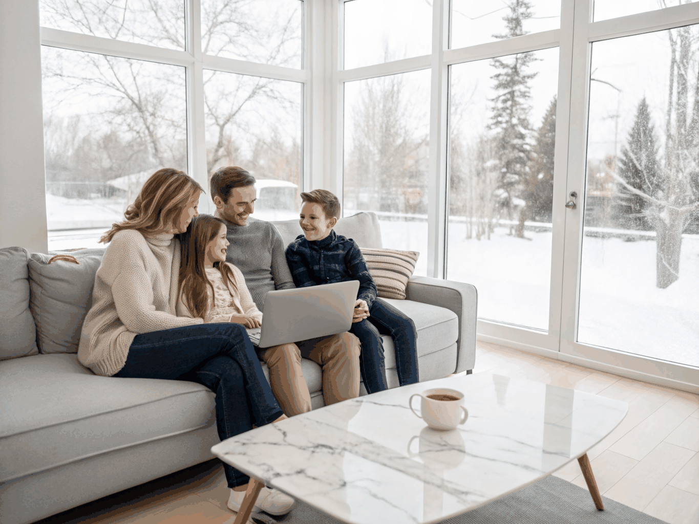 Minimalist homeschool space with natural light